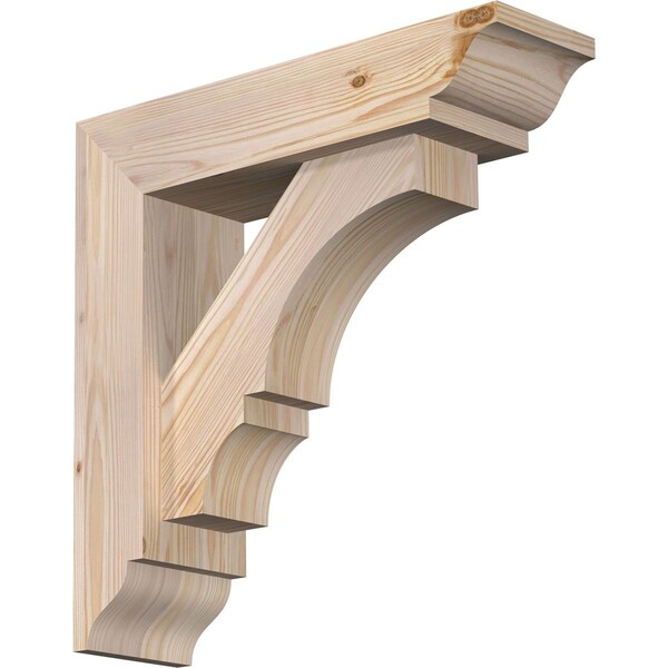 Ekena Millwork Balboa Traditional Smooth Bracket w/ Offset Brace, Douglas Fir, 5 1/2"W x 20"D x 20"H BKT0604X20X20BOA01SDF - main